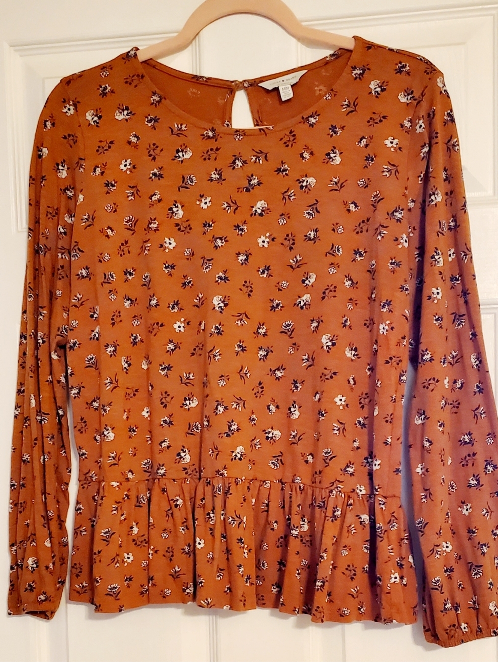 New Lucky Brand Women's M Floral Ruffle Top